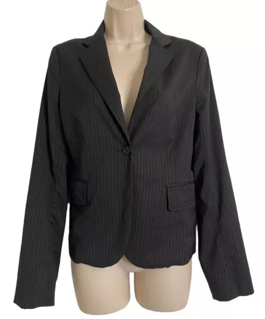 Barneys New York Womens Blazer Jacket Size 4 Virgin Wool Lined Inside Pockets