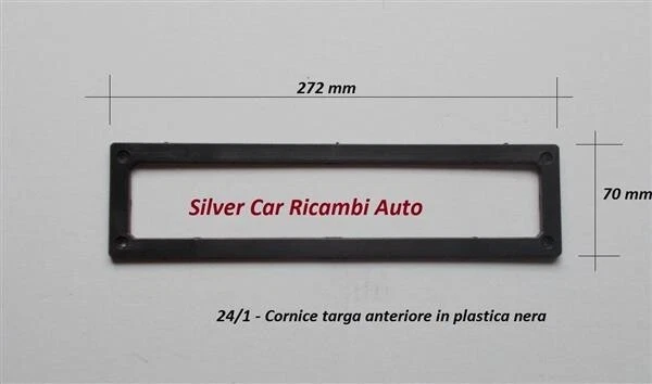 Cornice Targa Anteriore Plastica 35x12 Nera Anni 70/80/90 Fiat Auto D'epoca - Foto 4