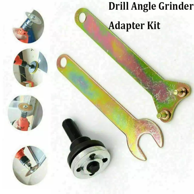 Angle Grinder Drill Adapter Disc Holder Kit 5pcs M1016mm Hole with Spanner Set