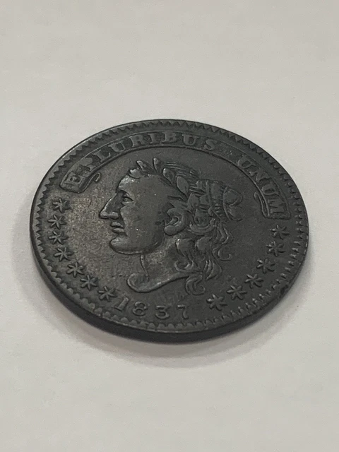 1837 S. Maycock, Hard Times Token. 35 City Hall Pl, New York. R-2  HT#289