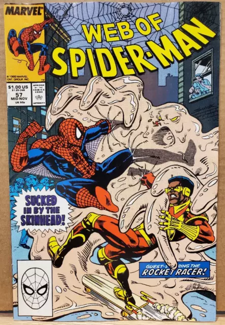 Web of Spider-Man 57 Rocket Racer Gerry Conway Alex Saviuk 1989 Marvel Comics