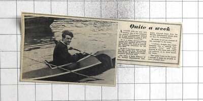 1961 CND Follower 18-year Old John Byrde In Canoe Littlehampton 