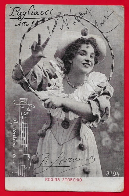 ROSINA STORCHIO - Opera PAGLIACCI - TEATRO - SOPRANO - VG. 1903
