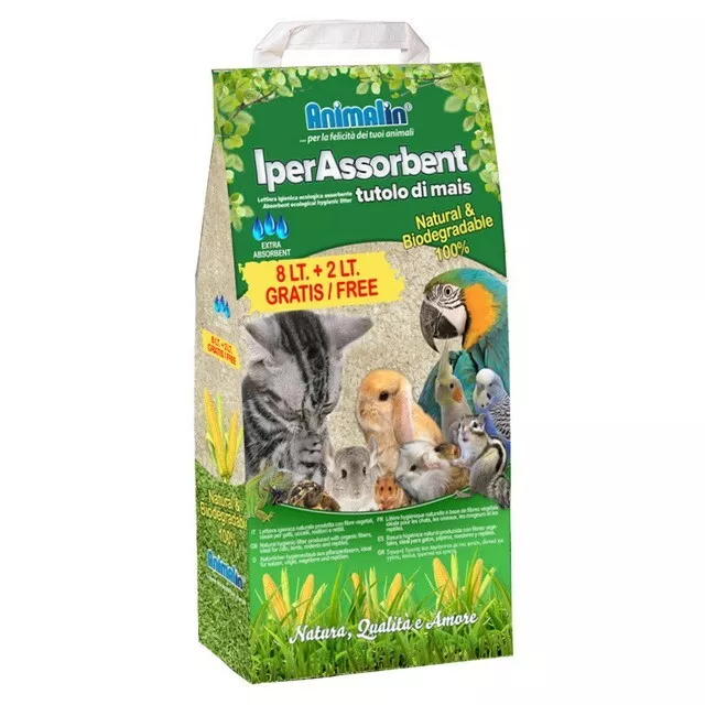 Literie Pour Chats Lapins Hamster Oiseaux S/N De Maïs 100% Vegetal Organic