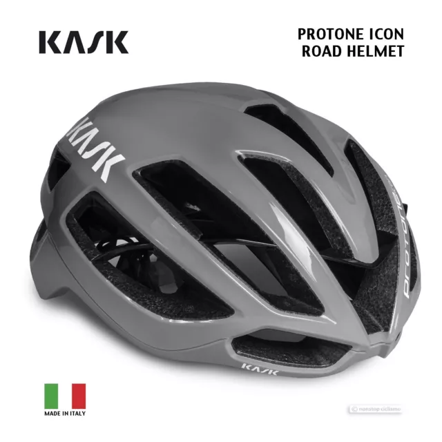 Neu Kask Protone Icon Straße Fahrradhelm: Glanz Grau