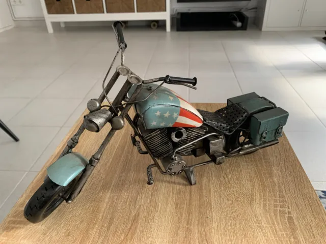 Decoración modelo de hierro de motocicleta Chopper vintage Retro