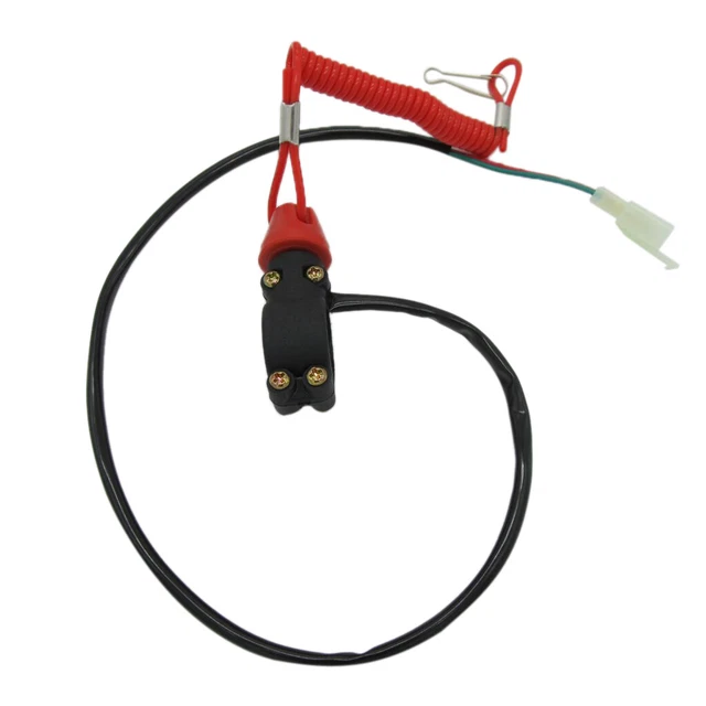 Interrupteur d'Urgence Bouton d'arrêt de Moto Atv Moteur Hors-Bord