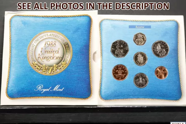 NobleSpirit No Reserve (JR) 1988 Great Britain GEM BU 7pc Mint Set