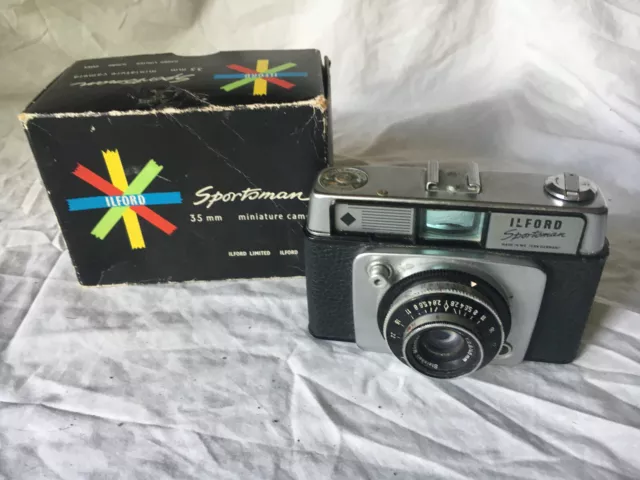 Vintage 1950's ILFORD SPORTSMAN 35mm Camera in Lovely Original Retail Box