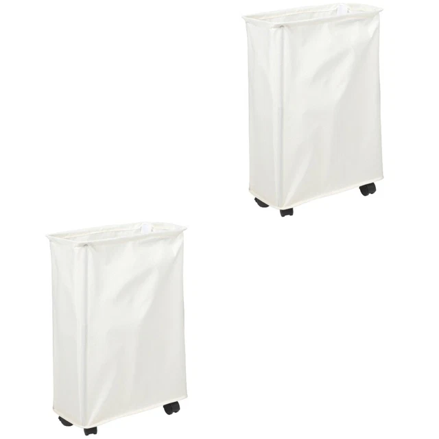 2x cesto per bucato pieghevole cesto per bucato con ruote sottile