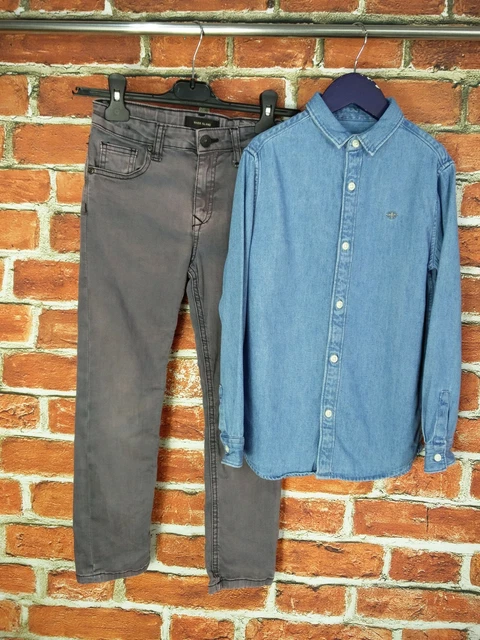 Boys Bundle Age 7-8 Years River Island Denim Shirt Jeans Trousers Set Kids 128Cm