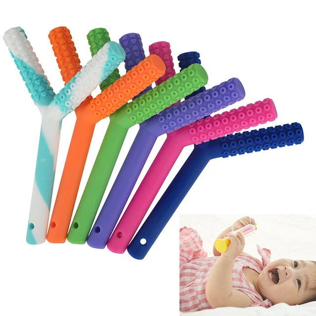 Kids Chewing Tube Y-Shape Chewy Teether Baby Oral Motor Chew Tools Tuxtured A ql
