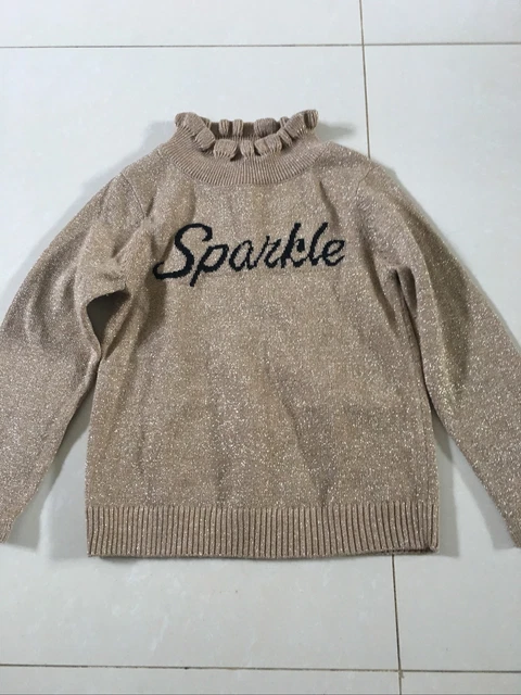 River Island Girls Gold Jumper Age 3-4