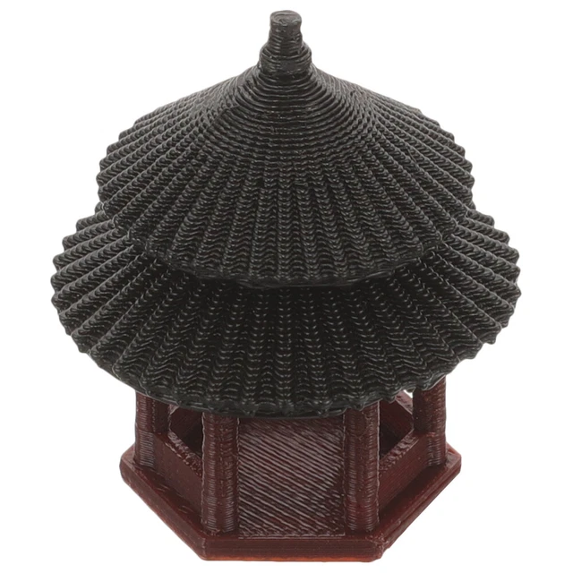 Plastic Micro Landscape Gazebo Fish Tank Pavilion Tower Mini Pagoda Statue