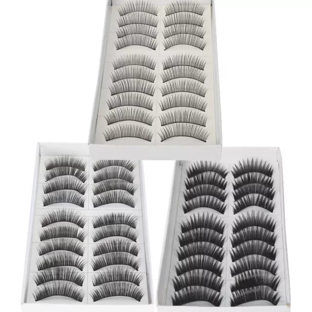 30 paires de naturels & réguliers longs faux cils cils des yeux