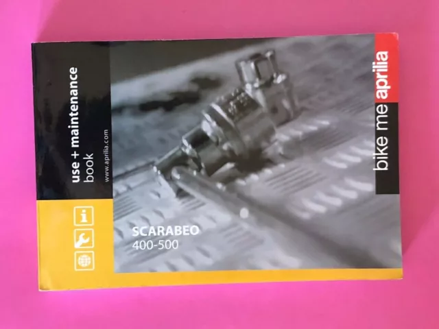 Aprilia Scarabeo Ital. 400 500 Anno 2006 Libretto Uso Manutenzione Manuale 125 5