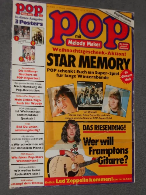 Pop Melody Maker Musikmagazin Nr.25/26 - 1976: Sailor, Frampton, Pink Floyd,