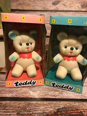 VINTAGE ORSETTO PORTASAPONE teddy bear CHICCO pupazzo gomma 