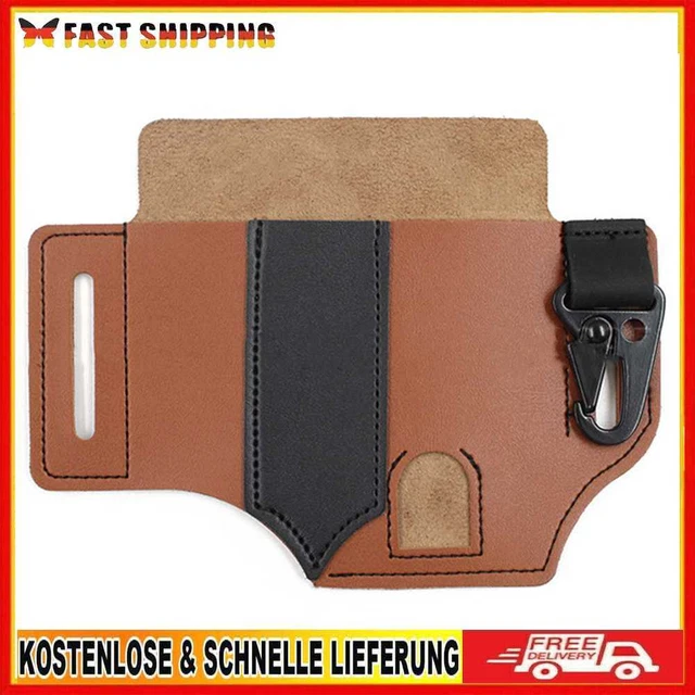 Organizer EDC In Pelle Per Attrezzi E Torce - Con Gancio Portachiavi, 17.5x13 Cm | Per Leatherman E Olight - Foto 9