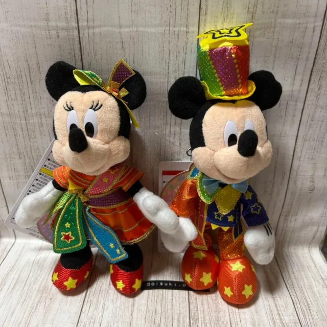 Tokyo Disney Resort Mickey Minnie Plush Badge Set 40th Anniversary