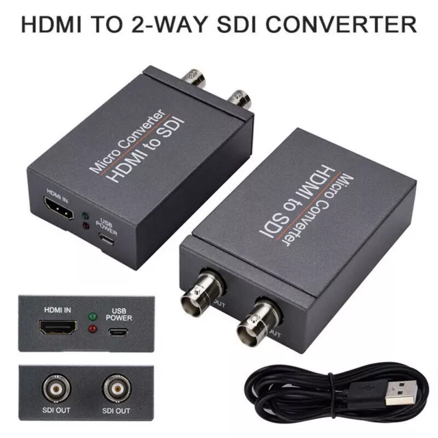 1080P HDMI zu SDI Konverter Adapter Koax Koaxialkabel Kabel Video Audio Extender