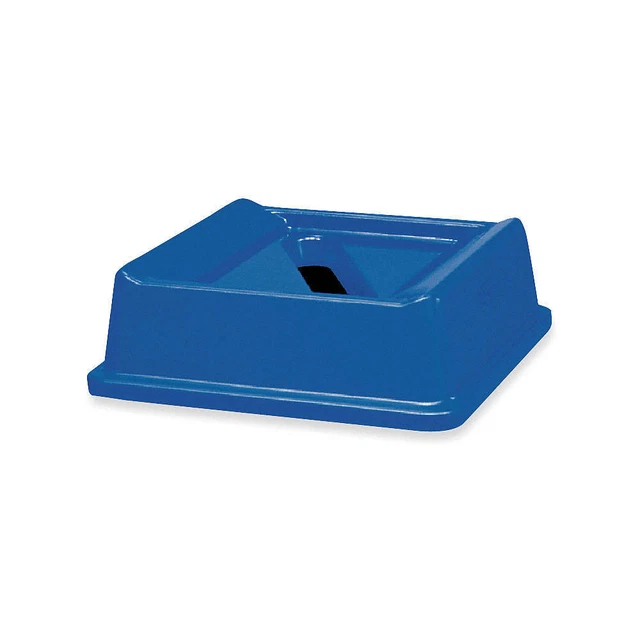 RUBBERMAID COMMERCIAL PRODUCTS FG279400DBLUE Paper Slot Recycling Top,Plastic,Bl