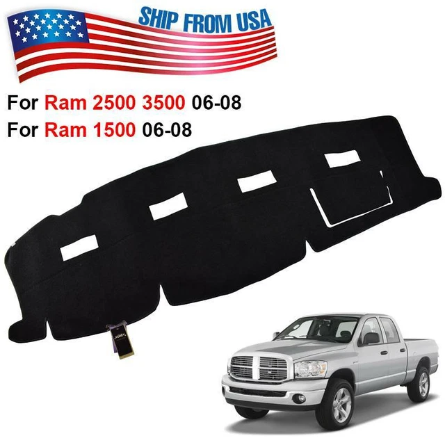 Dash Cover Mat For Dodge RAM 1500 2500 3500 Pickup Black Dashboard-Pad Carpet