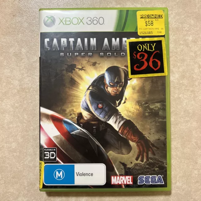 Captain America: Super Soldier - Microsoft Xbox 360 Game PAL - Manual Included
