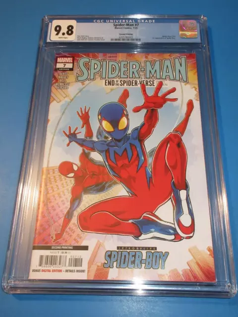 Spider-man #7 2nd print 1st Spider-Boy Key   CGC 9.8 NM/M Gorgeous Gem Wow