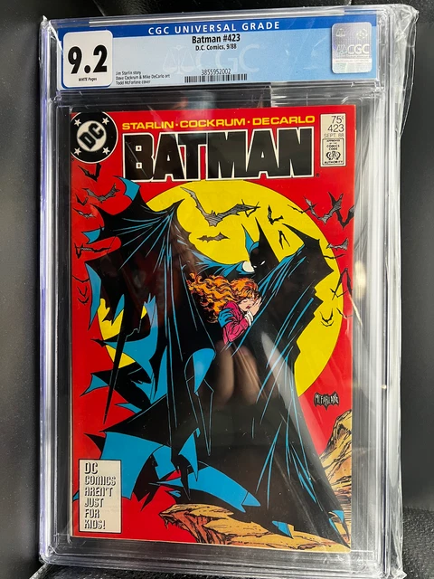 Batman 423 CGC 9.2 Iconic Todd Macfarlane Cover 1st Print (1988)