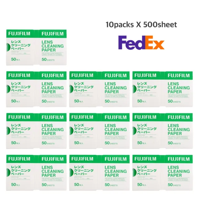 Fujifilm Lens Cleaning Paper - 500 Sheets / 10 Packs of 50 Genuine FedEx Fast