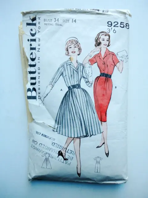 1950s Vintage Sewing Pattern Halter Wiggle Dress Bullet Bra Diana