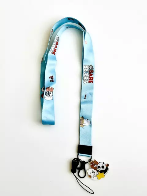 Funny Cartoon WE BARE BEARS Lanyard Car Key/ID Card Holder/Phone Strap