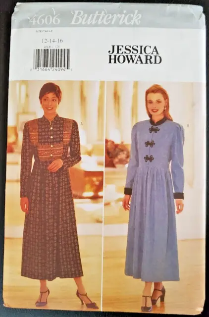 Butterick Vintage 4606 Pattern Jessica Howard Dress Pullover Misses 12 14 16