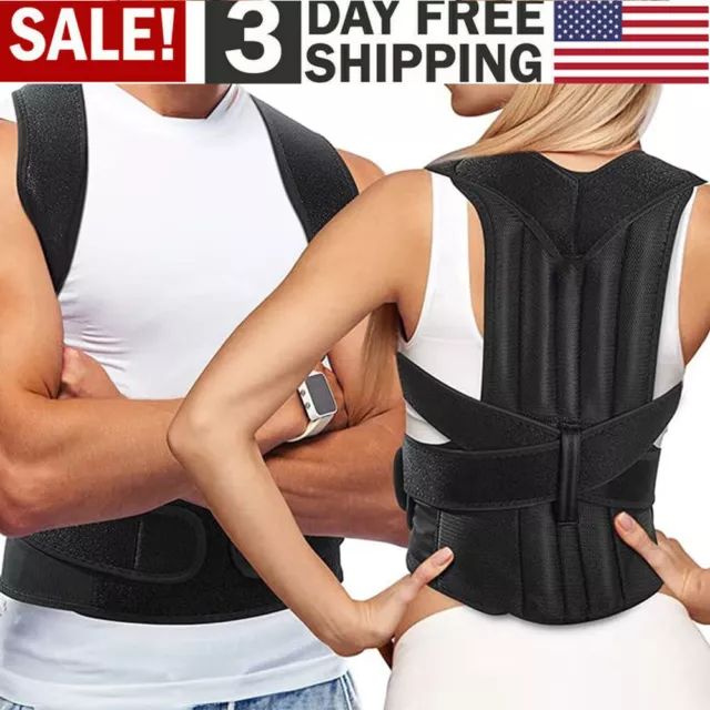 US Posture Corrector Men Women Clavicle Back Support Relief for Neck & Full Back
