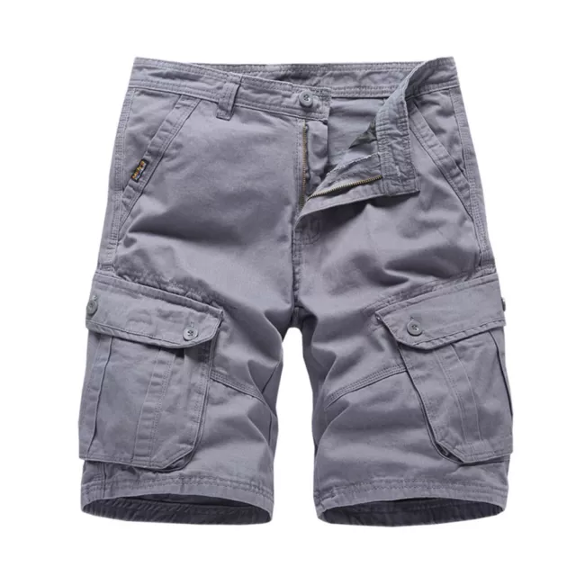 Shorts Cargo Combat Pants Half Pants New Men Twill Knee Length Multi Pocket