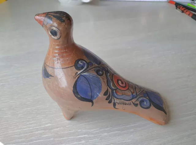 Vintage Tonala mexikanische Ente. Mexiko Volkskunst handbemalte Keramik