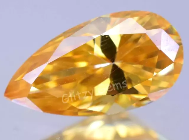 Lab-Grown Diamant 1.65 CT Intense Jaune Cvd, Poire, Clarté VS1 - Certifié