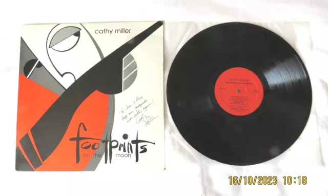 Cathy Miller "Footprints On The Moon" 12" LP, 1988, signed