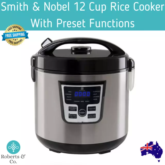 SMITH NOBEL 10 Cup Rice Cooker With Steamer Automatic Rice