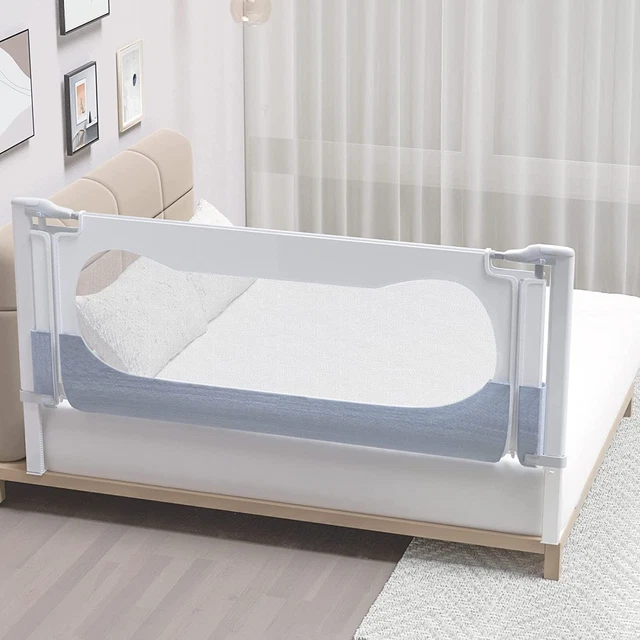 Zxyculture Upgrade Bed Rail for Toddlers, 79" Extra Long 79 inch, Grey