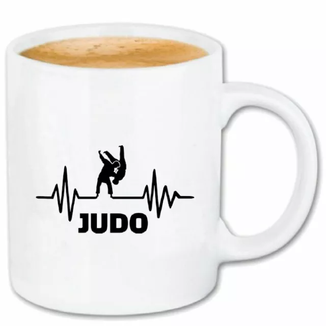 Kaffeetasse HERZSCHLAG JUDO JUDOKÄMPFER JUDOTURNIER JUDOTRAINING KAMPFSPORT JUDO