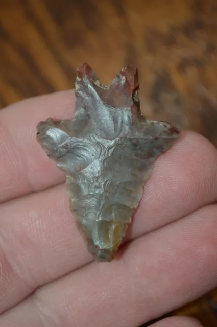 Translucent Flint Ridge Archaic Bifurcate Delaware Co, Ohio 1.9/16 x 1.1/8