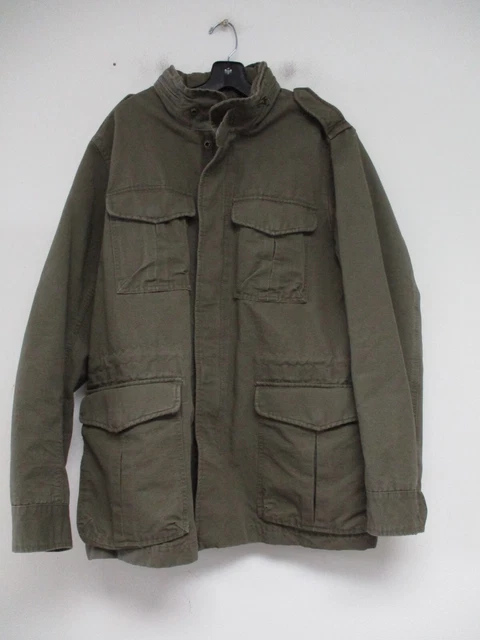 Gap Men’s Jacket Size Large Brown Zip Casual Coat Hooded Heavyduty
