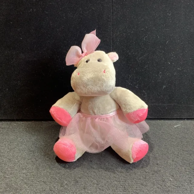Douglas Lulu Ballerina Hippo 9" Plush Stuffed Animal Cuddle Toy Pink Tutu