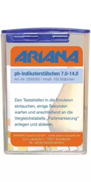 Bastoncini Ariana TRGS 611 pH valore 7,0-14,0 °dH 100 pz. 2