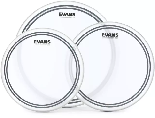 Evans EC2S Frosted 3-piece Tom Pack - 12/13/16 inch (2-pack) Bundle
