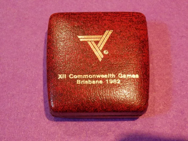 1982 $10 Commonwealth Games Brisbane Ram 20 Gram Silver Proof Box Australia Coin