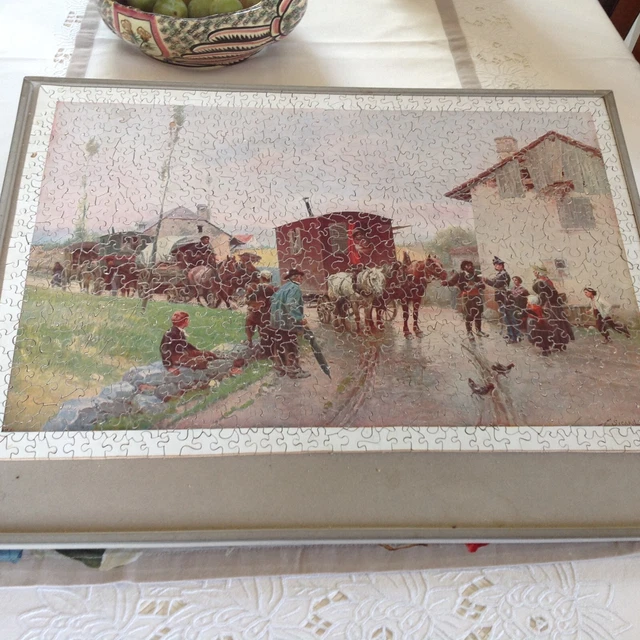 PREMAMAN Puzzle 9 pièces en bois Rhinocéros Vert - Jouets 2ème Age