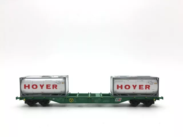 B-Models 54.115 H0 Carro pianale A_STBAT per trasporto container "Hoyer"